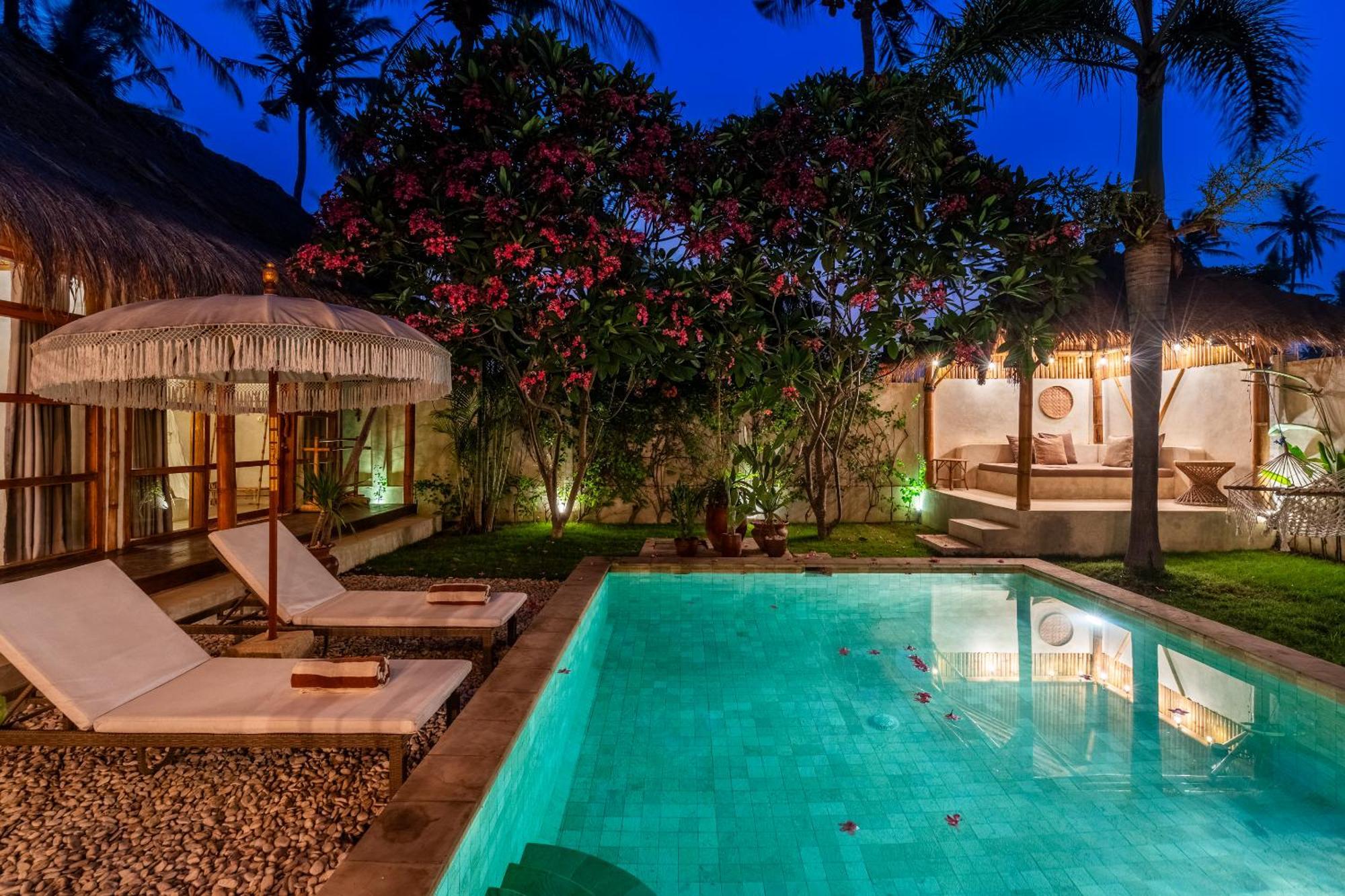 Villa Burung Gili Air Authentic 3-Bedroom Bamboo Villa With Private Pool Eksteriør bilde