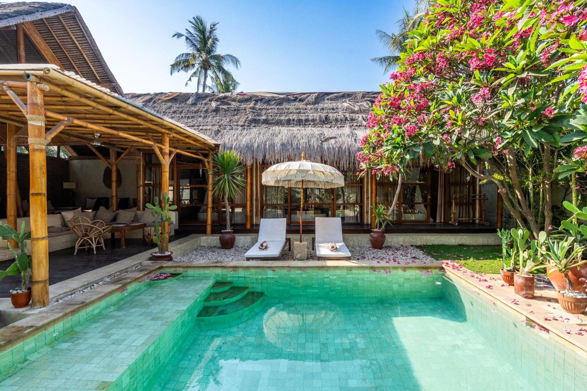 Villa Burung Gili Air Authentic 3-Bedroom Bamboo Villa With Private Pool Eksteriør bilde