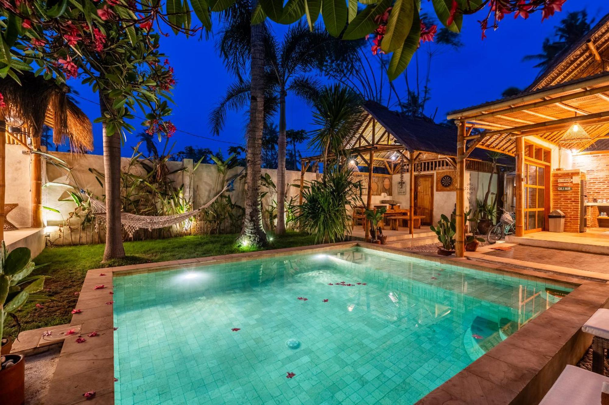 Villa Burung Gili Air Authentic 3-Bedroom Bamboo Villa With Private Pool Eksteriør bilde