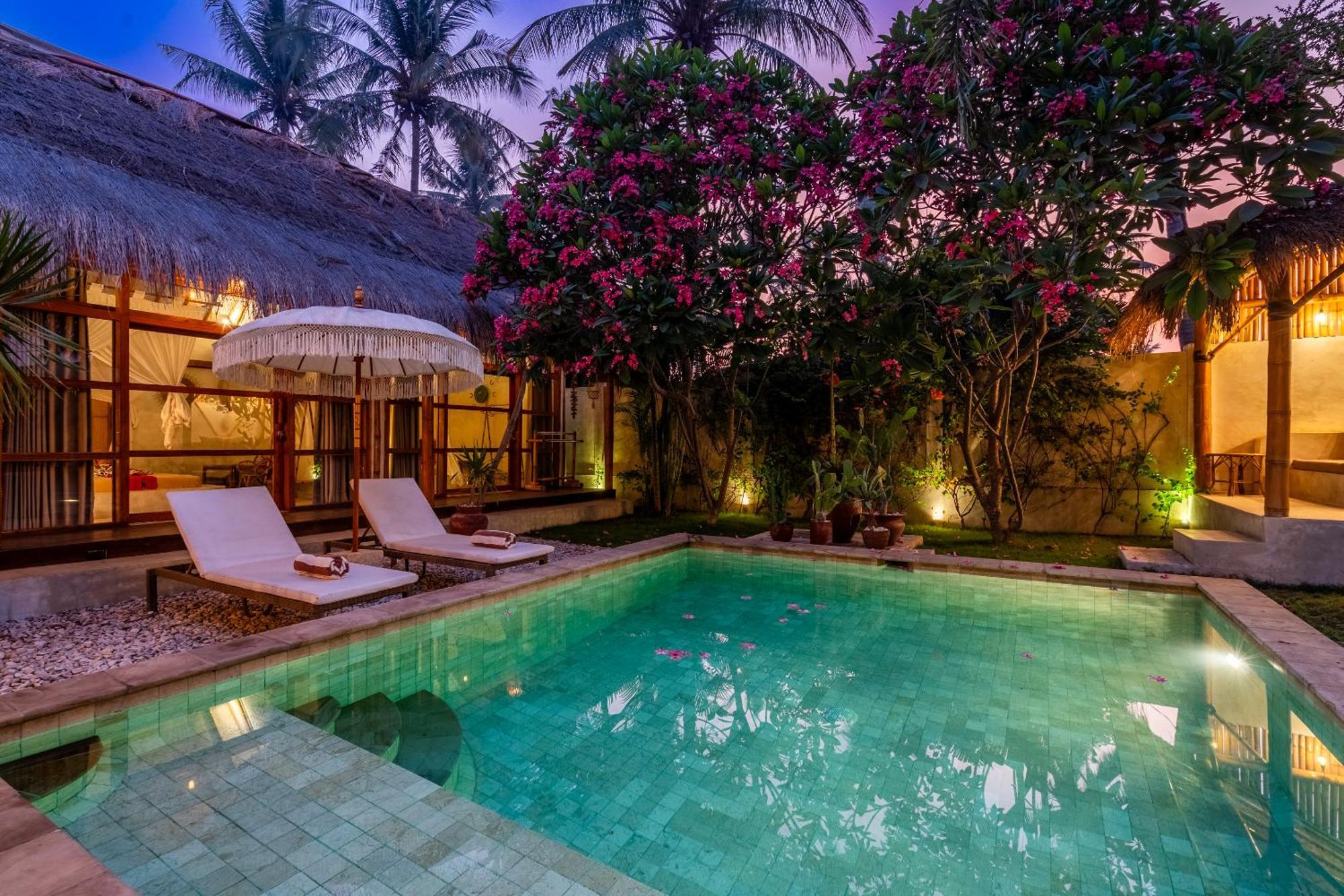 Villa Burung Gili Air Authentic 3-Bedroom Bamboo Villa With Private Pool Eksteriør bilde