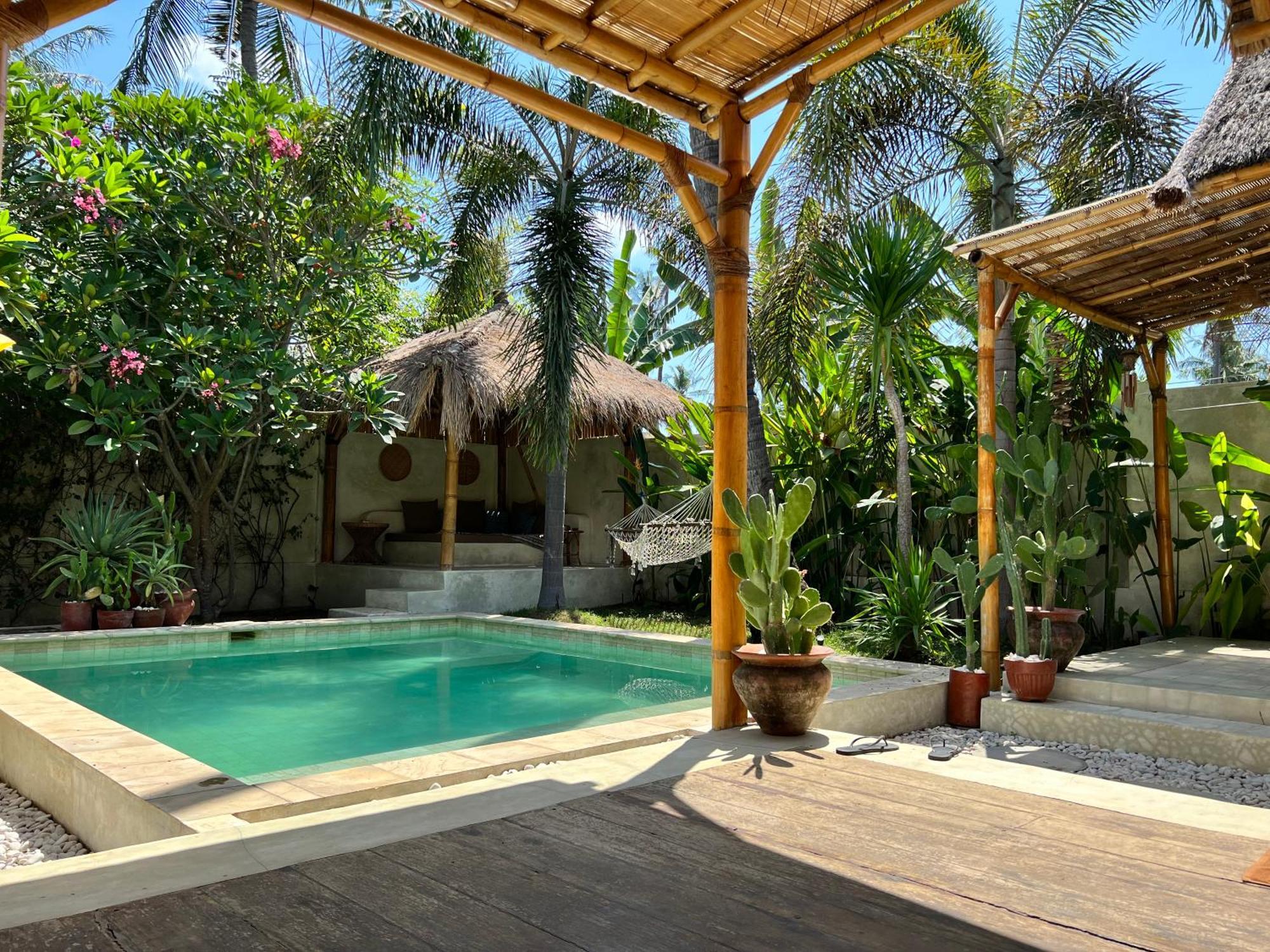 Villa Burung Gili Air Authentic 3-Bedroom Bamboo Villa With Private Pool Eksteriør bilde