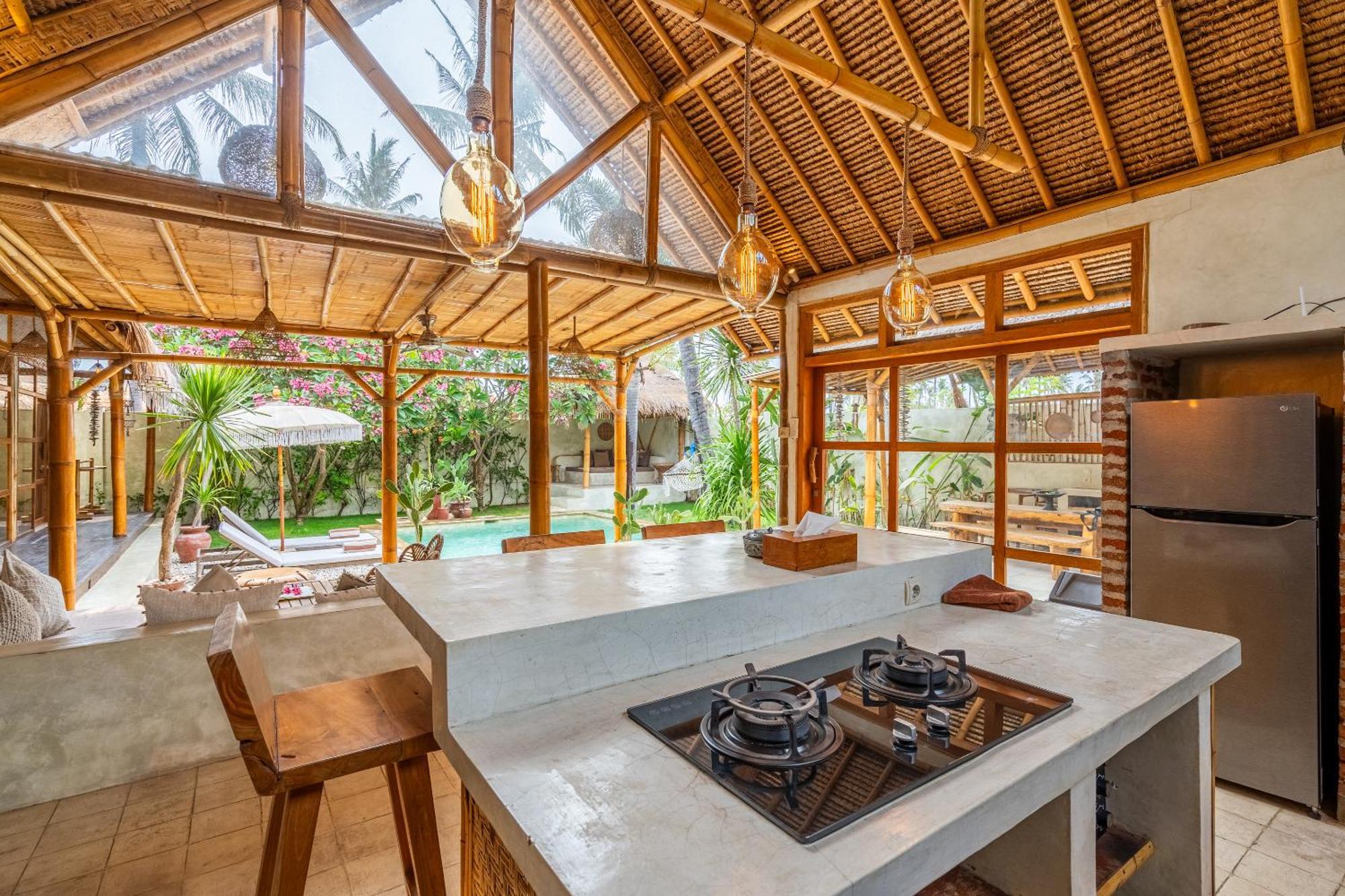 Villa Burung Gili Air Authentic 3-Bedroom Bamboo Villa With Private Pool Eksteriør bilde