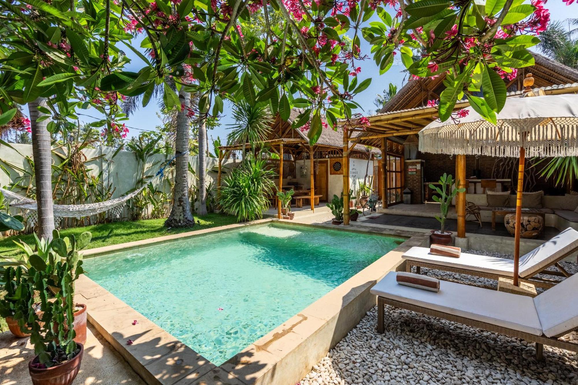 Villa Burung Gili Air Authentic 3-Bedroom Bamboo Villa With Private Pool Eksteriør bilde