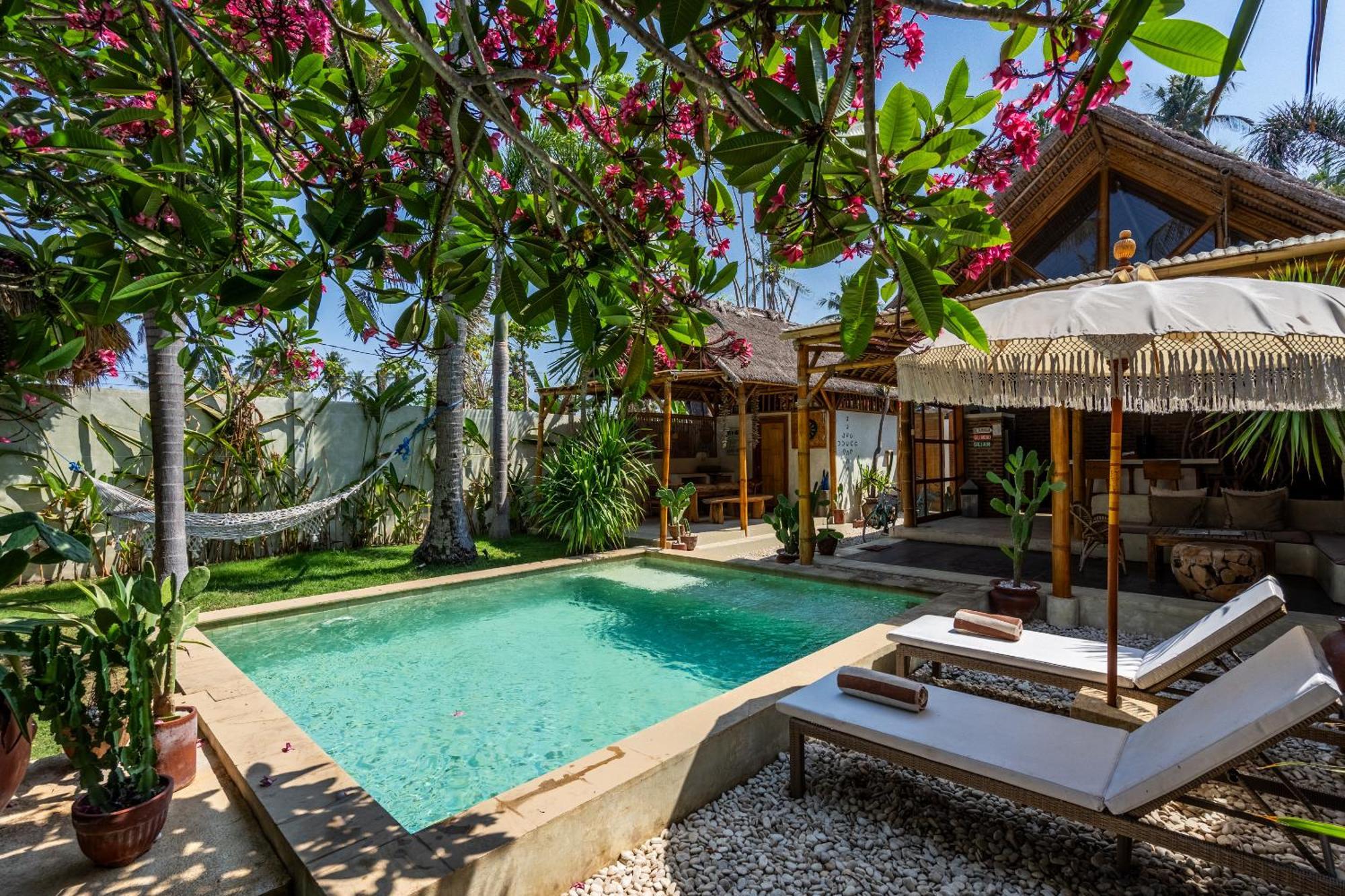 Villa Burung Gili Air Authentic 3-Bedroom Bamboo Villa With Private Pool Eksteriør bilde