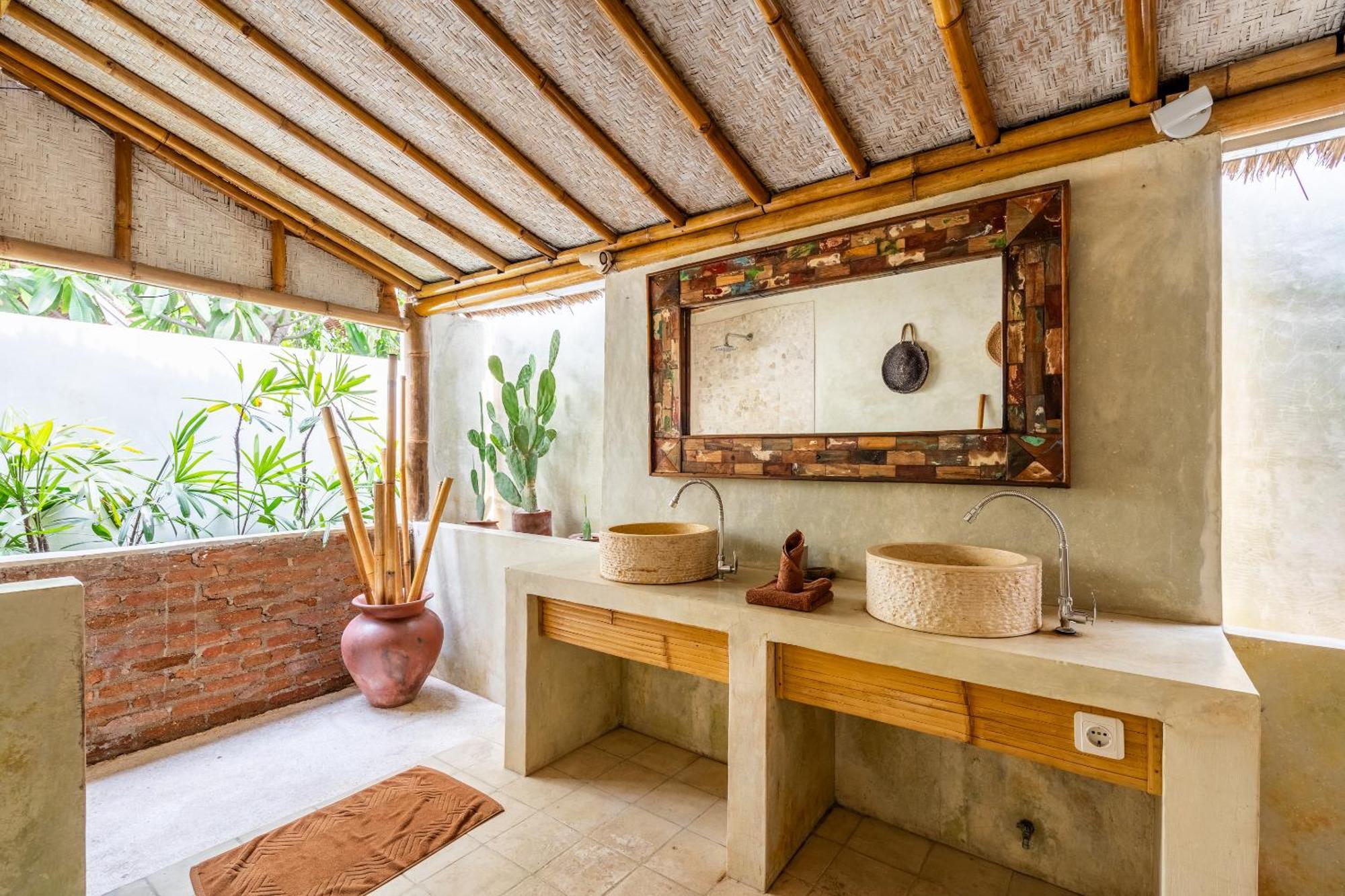 Villa Burung Gili Air Authentic 3-Bedroom Bamboo Villa With Private Pool Eksteriør bilde